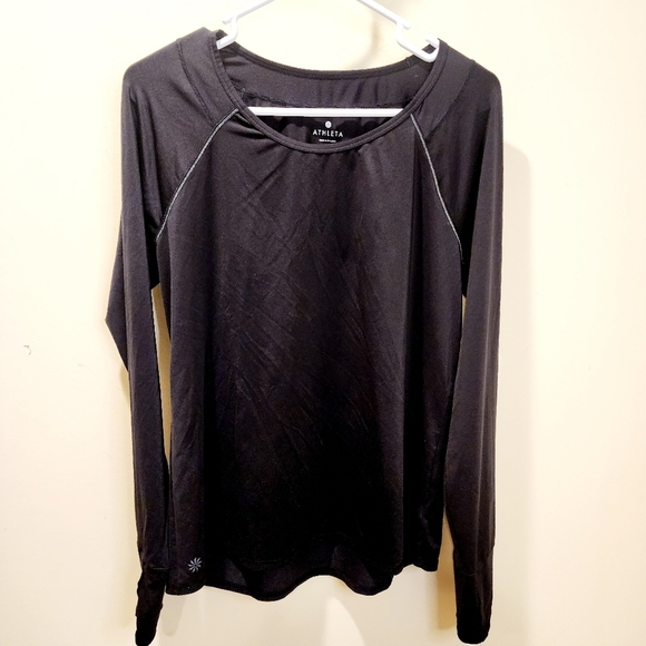 ATHLETA Women's Long Sleeves Athletic atop with Thumbs hole size L - Picture 11 of 12
